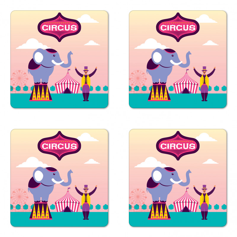 Elephant Acrobat Tent Ferris Coaster Set Of Four