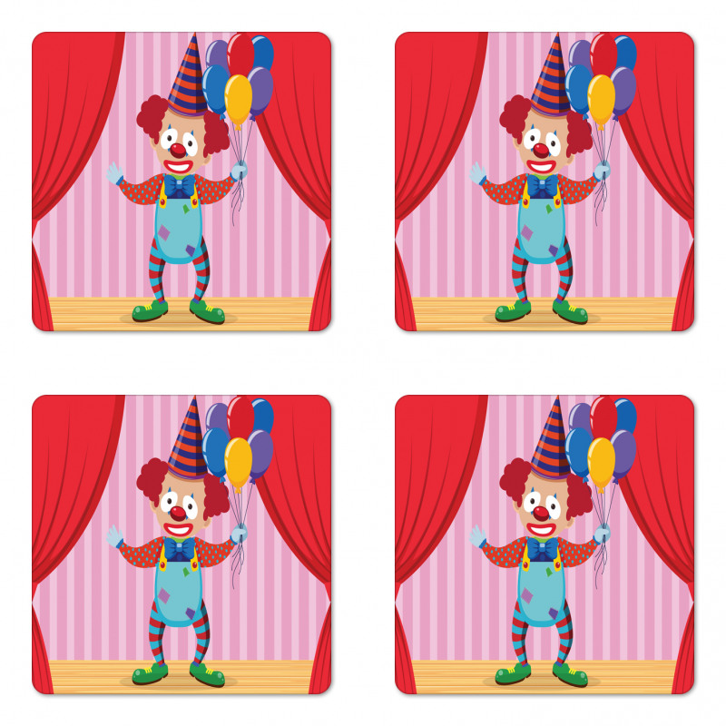 Whimsical Entertainer Stage Coaster Set Of Four