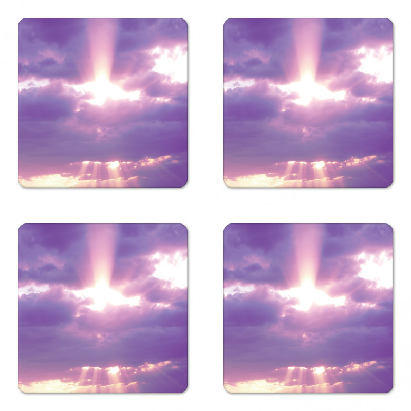 Romantic Cloudy Sky Coaster Set Of Four