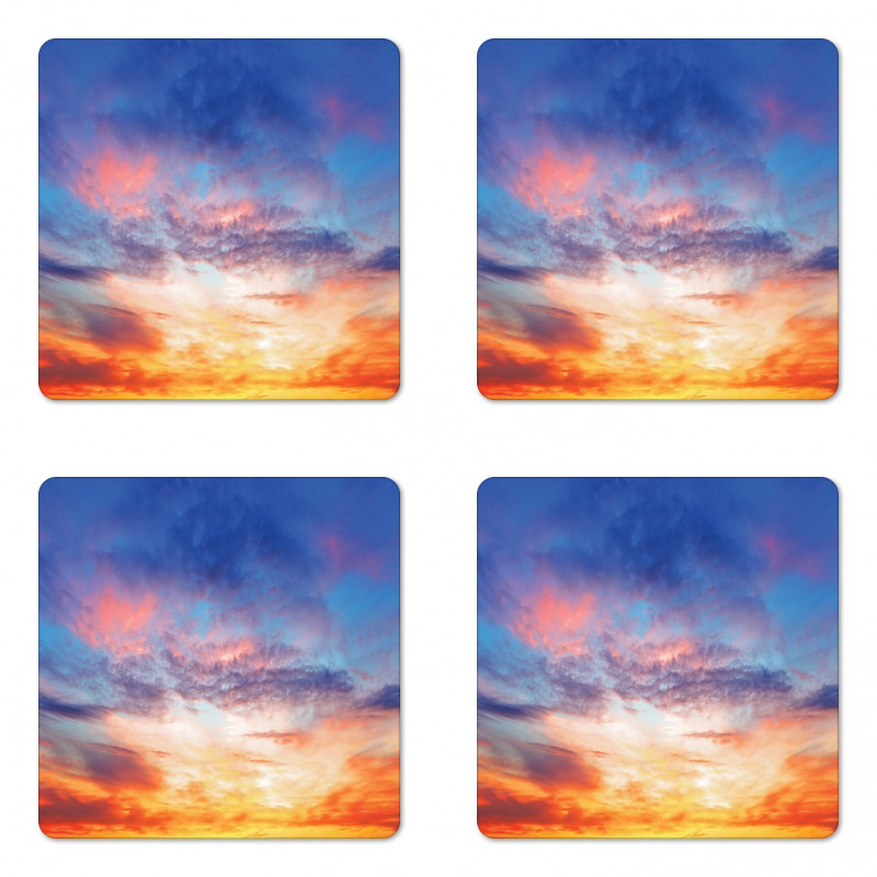 Sunset Cloudscape Sky Coaster Set Of Four