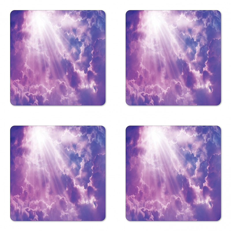 Heavy Clouds Sunlights Coaster Set Of Four