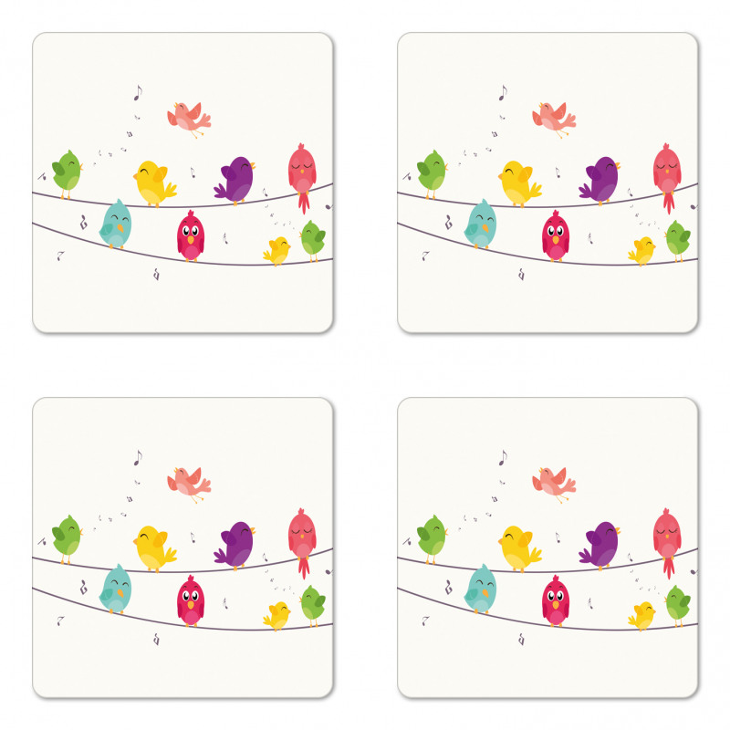 Singing Cartoon Coaster Set Of Four