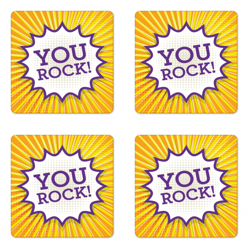 Inspirational Text Bubble Coaster Set Of Four