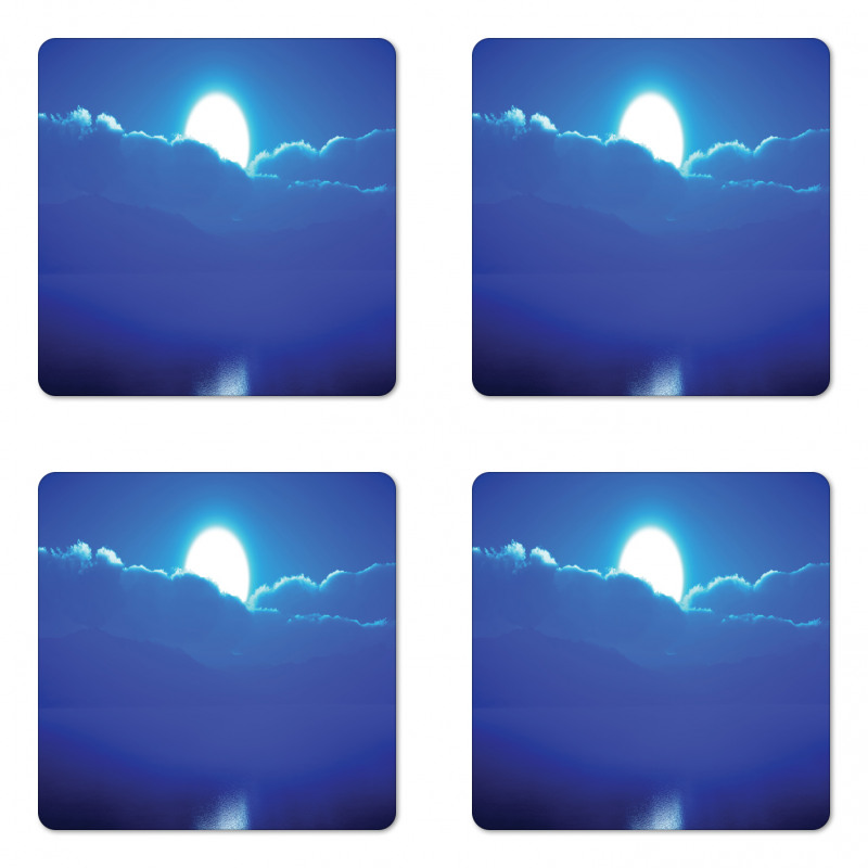 Moonlit Sky and Clouds Coaster Set Of Four