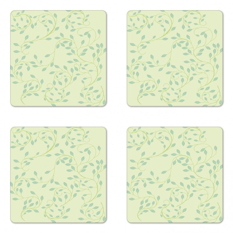 Abstract Grape Leaves Ivy Coaster Set Of Four