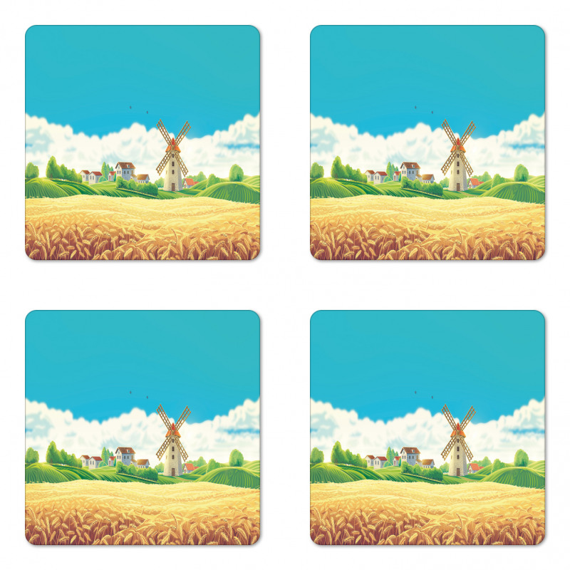 Countryside Wheat Field Coaster Set Of Four