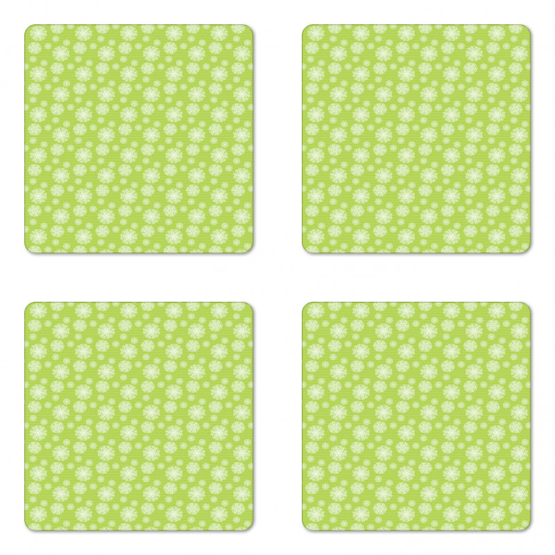 Botanical on Polka Dots Coaster Set Of Four