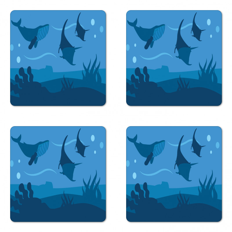 Oceanic Marine Wildlife Coaster Set Of Four