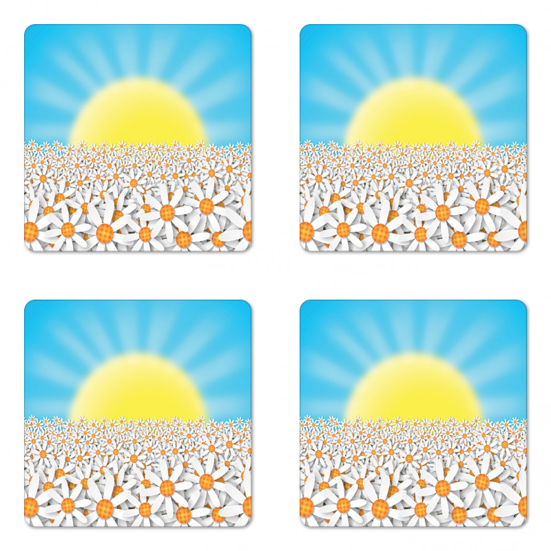 Sun and Daisies Coaster Set Of Four