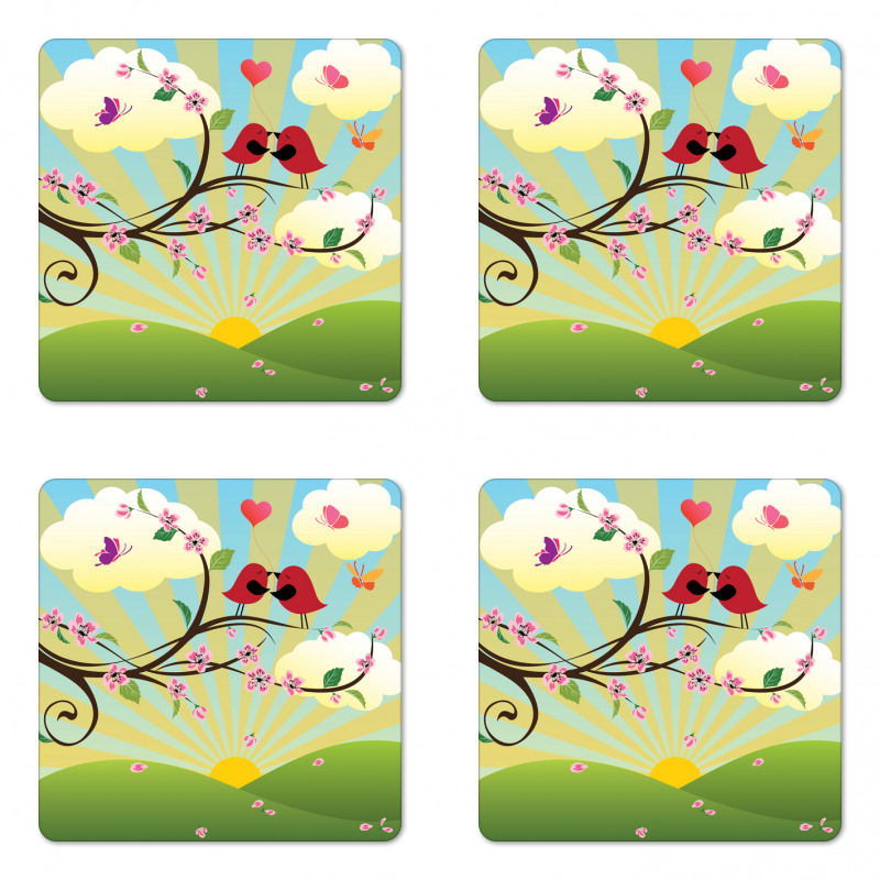 Birds on a Tree Coaster Set Of Four