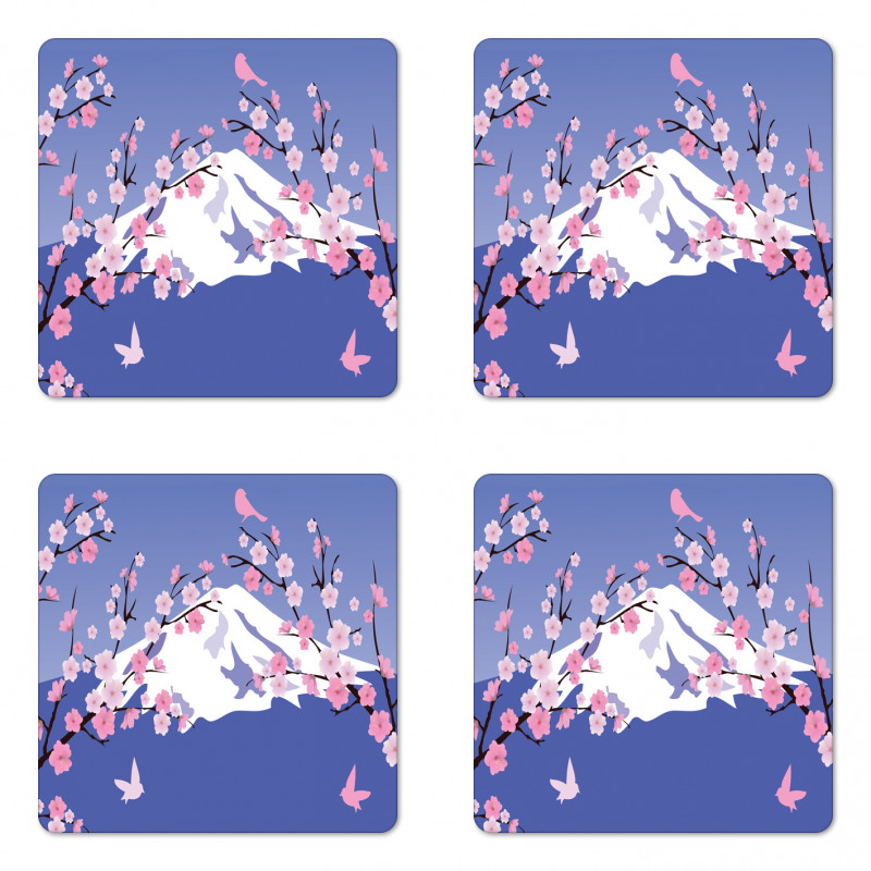 Cherry Blossoms Coaster Set Of Four