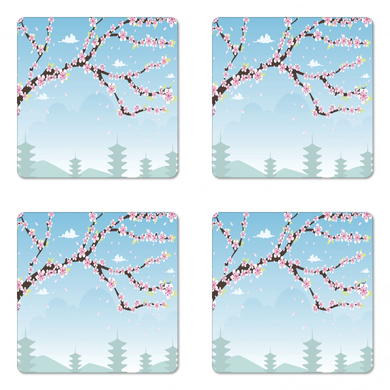 Blooming Branches Coaster Set Of Four