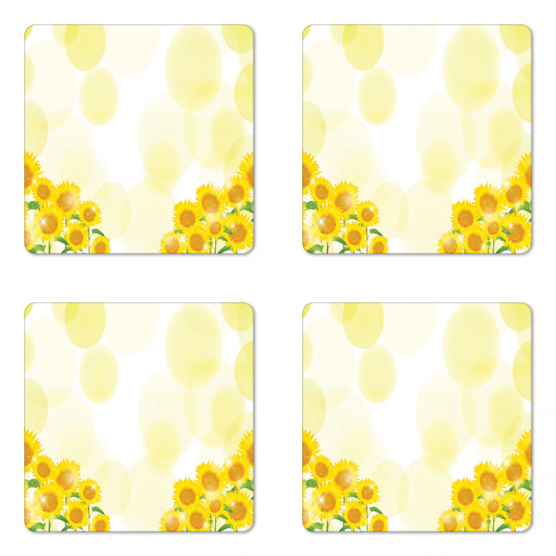 Sunflowers Blots Coaster Set Of Four