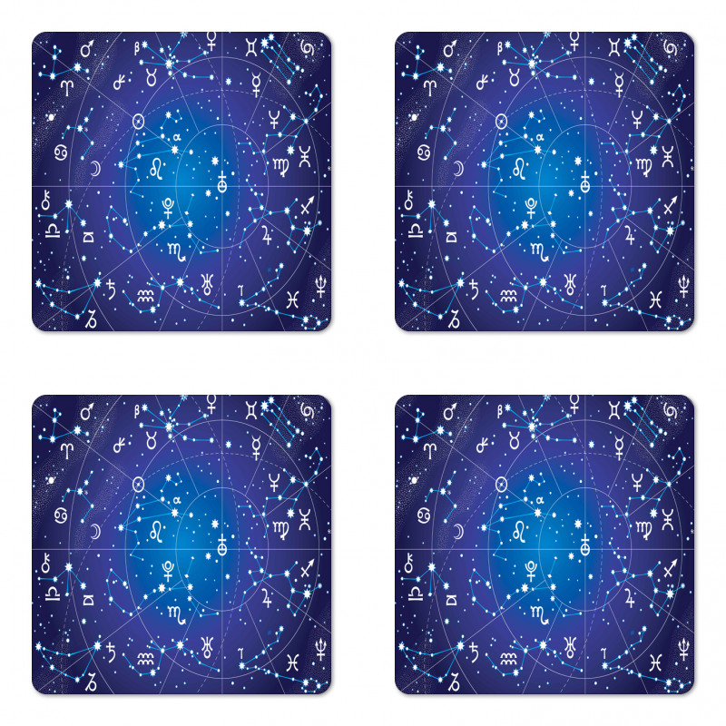 Constellation Zodiac Coaster Set Of Four