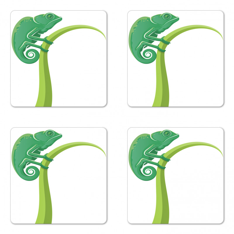 Exotic Grumpy Lizard Coaster Set Of Four