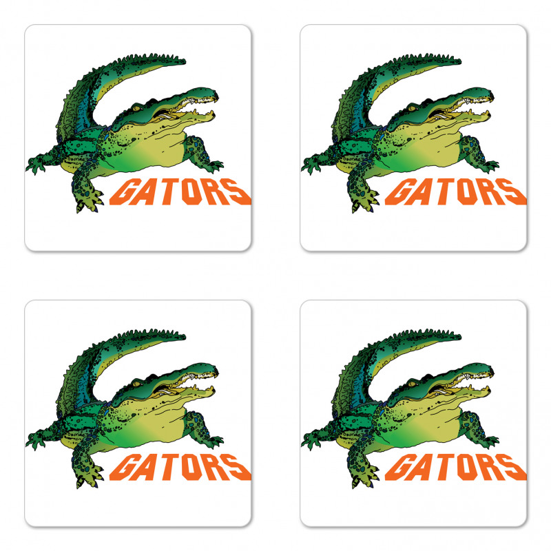 Wild Alligator Crocodile Coaster Set Of Four