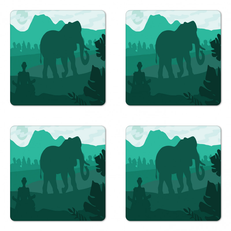 Mystic Animal and Yogi Coaster Set Of Four