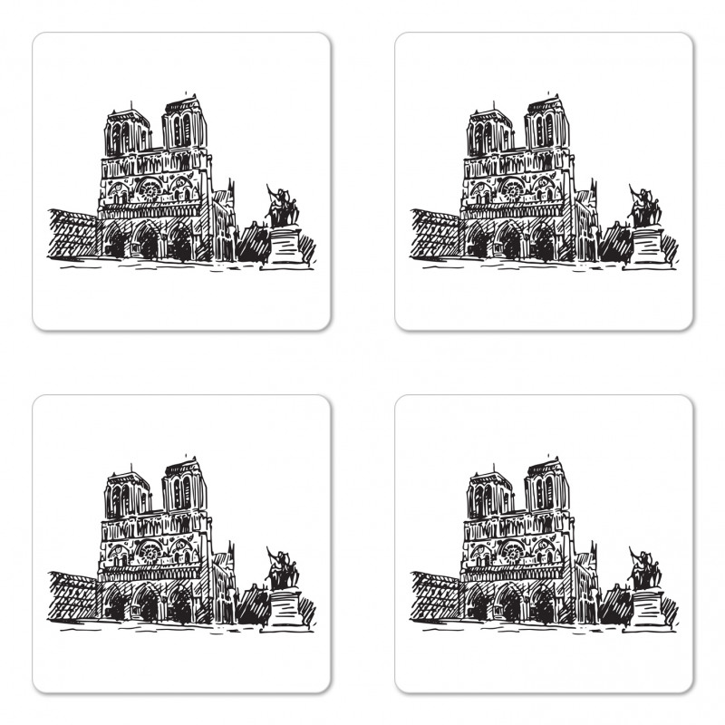 Hand Drawing Coaster Set Of Four