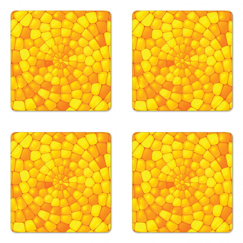 Abstract Corn Pattern Coaster Set Of Four