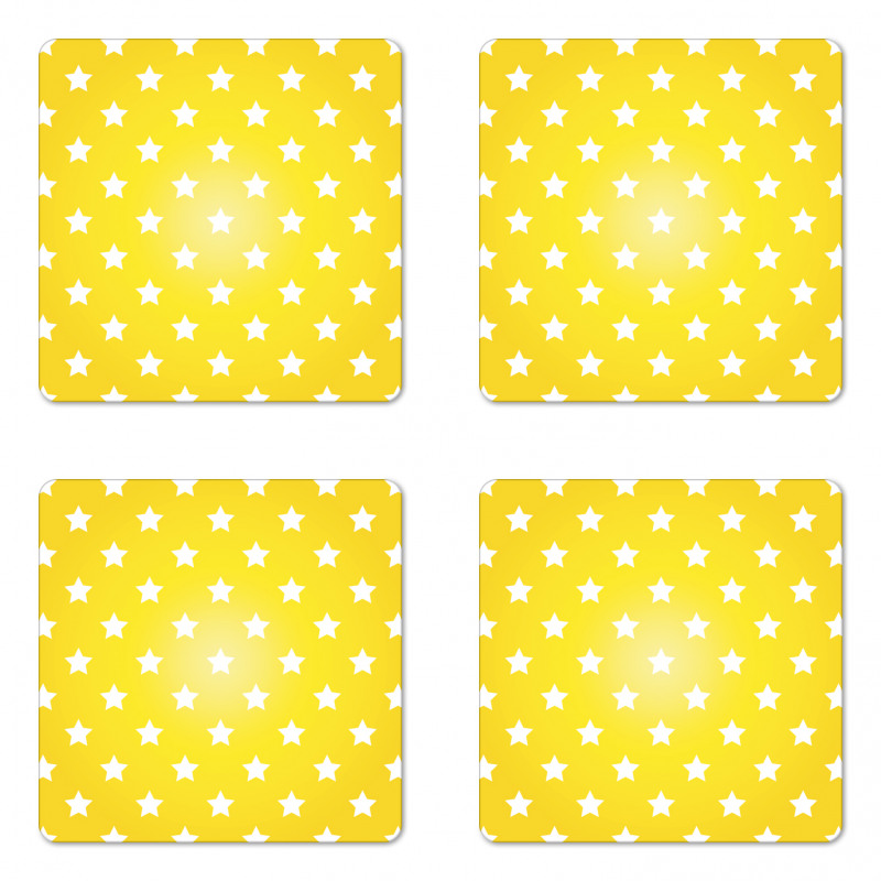 Vibrant Stars Fun Retro Coaster Set Of Four