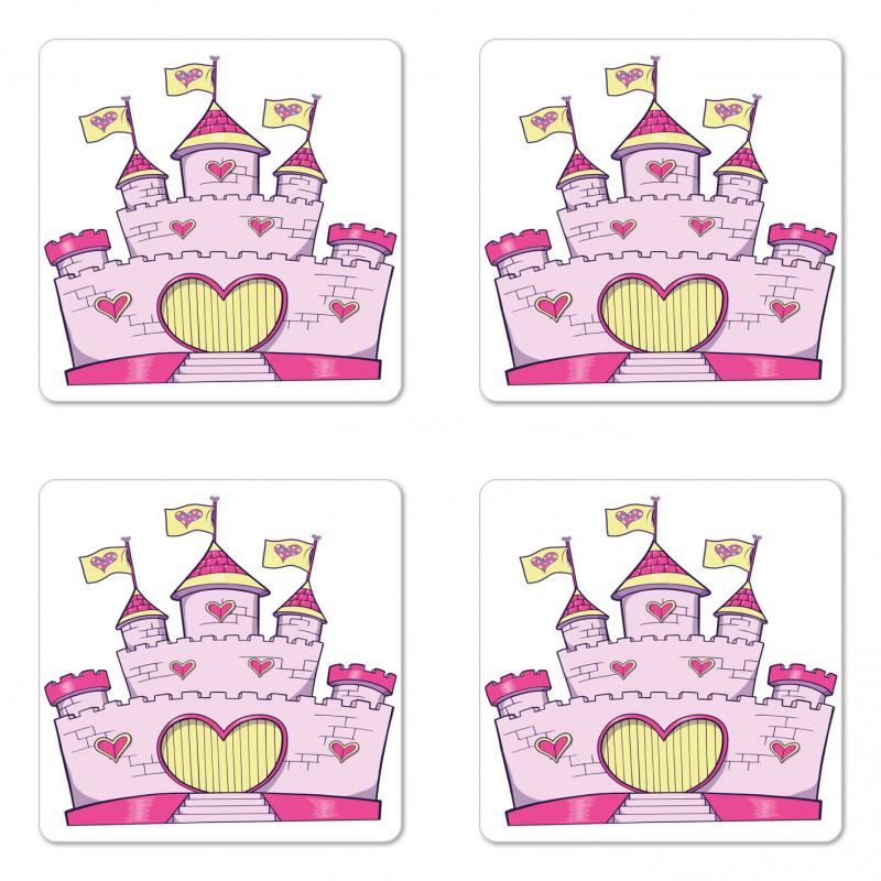 Fantasy Princess Fortress Coaster Set Of Four