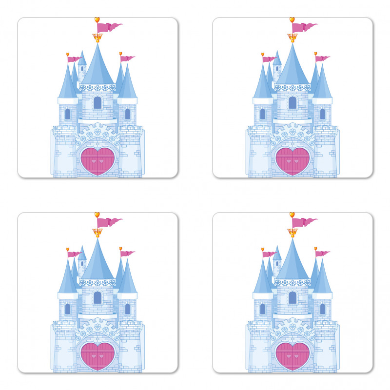 Romantic Fairy Tale Castle Coaster Set Of Four