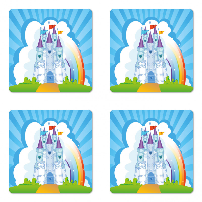 Rainbow Fortress Princess Coaster Set Of Four