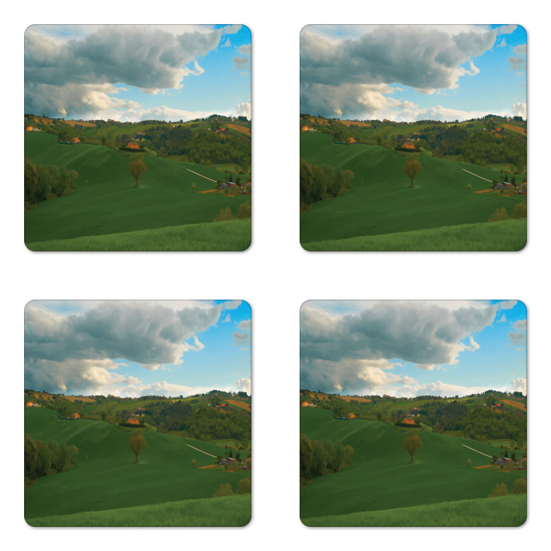 Rural Landscape Coaster Set Of Four