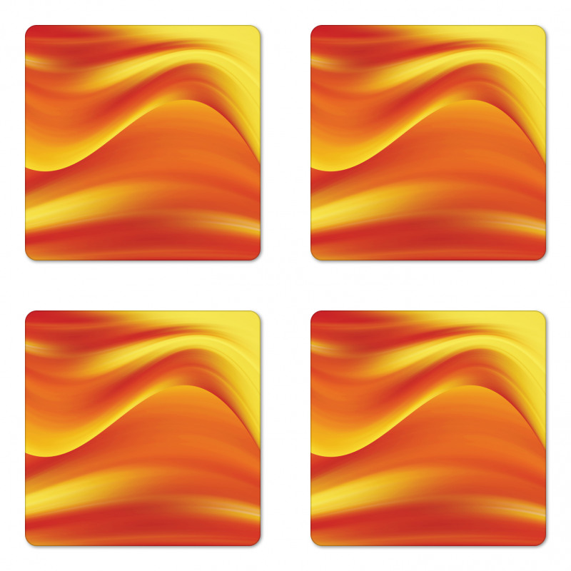 Abstract Digital Waves Coaster Set Of Four