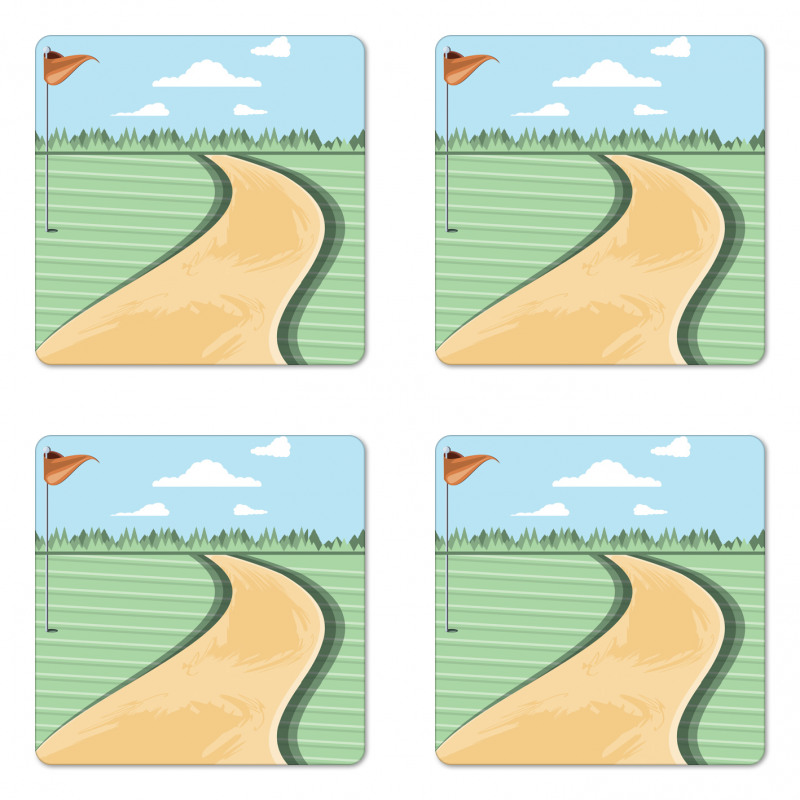 Road Hole Flag Coaster Set Of Four