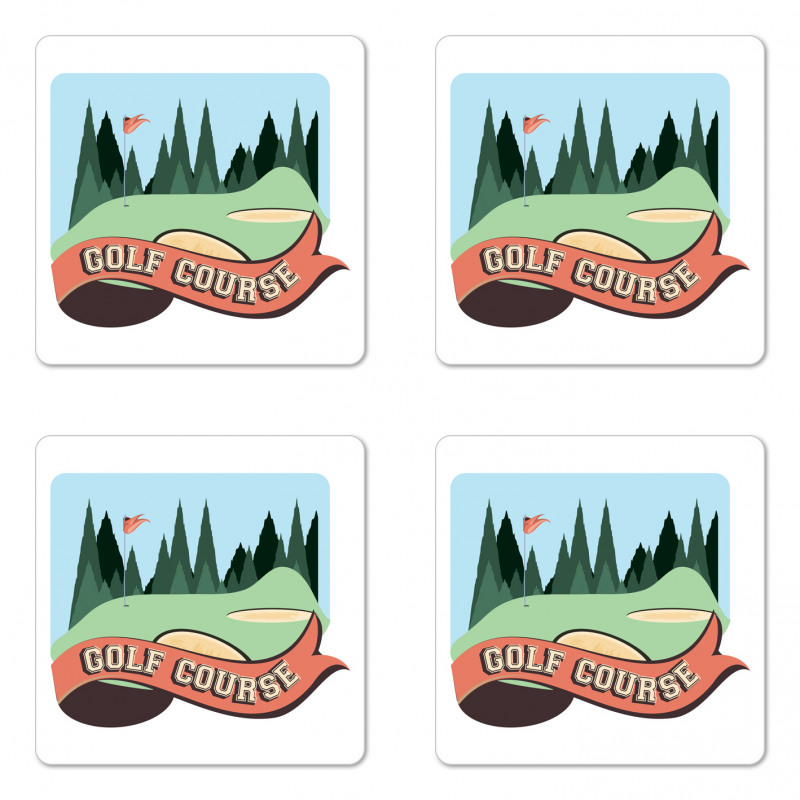 Forest and Flag Coaster Set Of Four