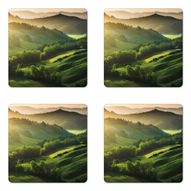 Sunrise on Mountains Coaster Set Of Four