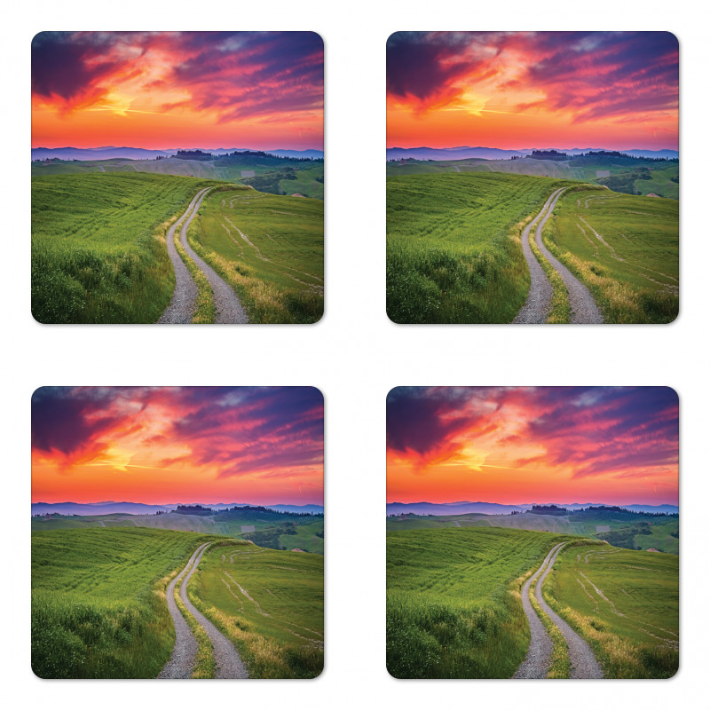 Tuscany Tangerine Sky Coaster Set Of Four