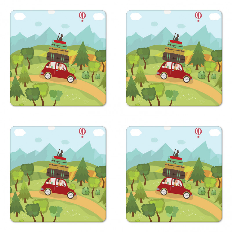 Road Tripping Family Coaster Set Of Four