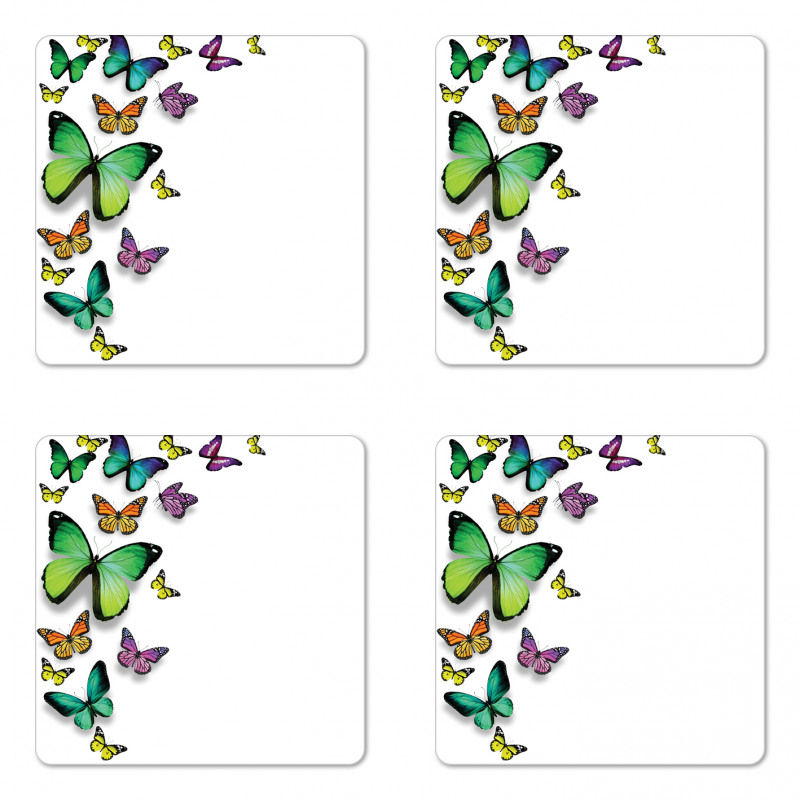 Bohem Wild Butterflies Coaster Set Of Four