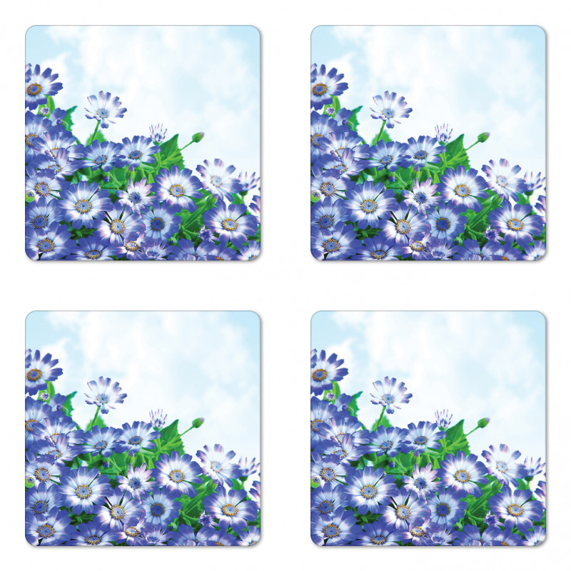 Wildflowers in Grass Coaster Set Of Four