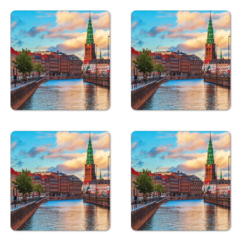 Sunset of Copenhagen Coaster Set Of Four