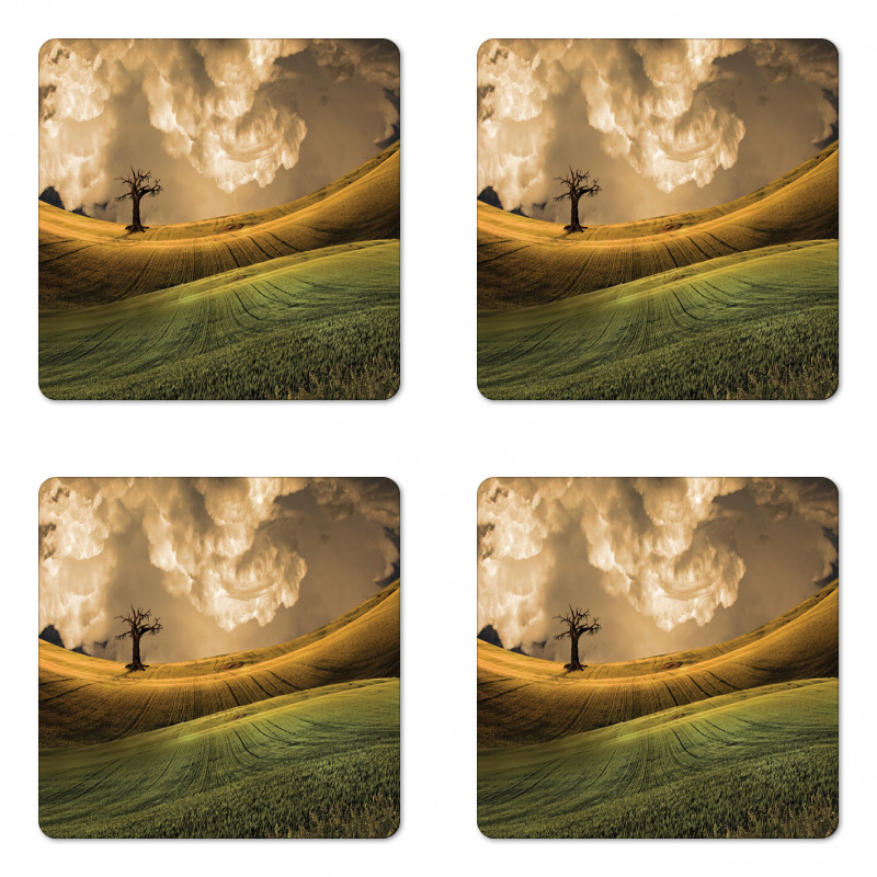 Landscape Sky Tree Coaster Set Of Four