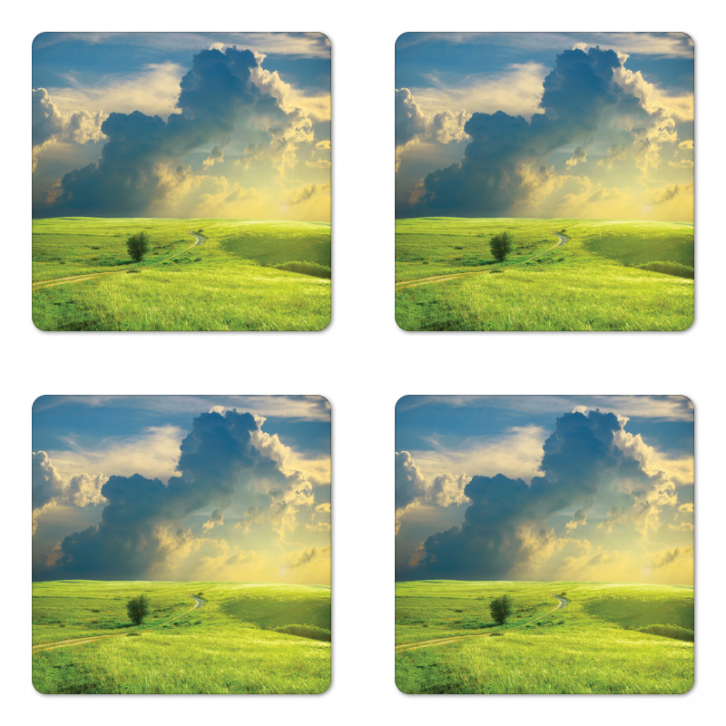 Summer Spring Rural Coaster Set Of Four