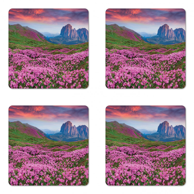 Mountain Village Fall Coaster Set Of Four