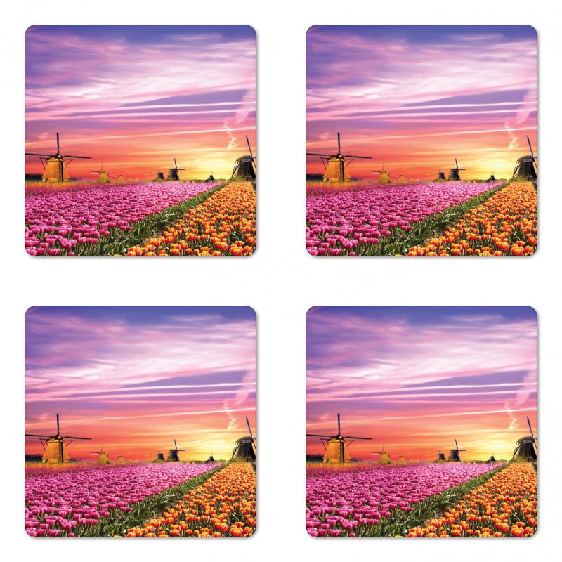 Scenic Tulip Fields Coaster Set Of Four