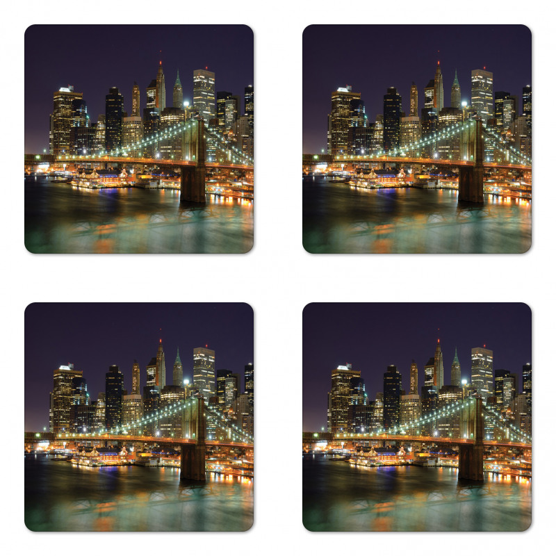 Nighttime Picturesque Coaster Set Of Four