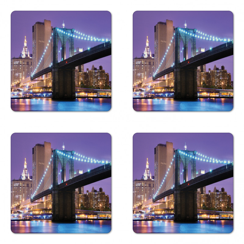 Bridge Towards Manhattan Coaster Set Of Four