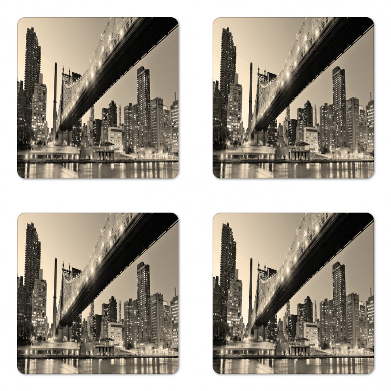 Vintage Queensboro Bridge Coaster Set Of Four