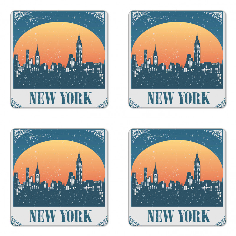 New York City at Sunset Coaster Set Of Four