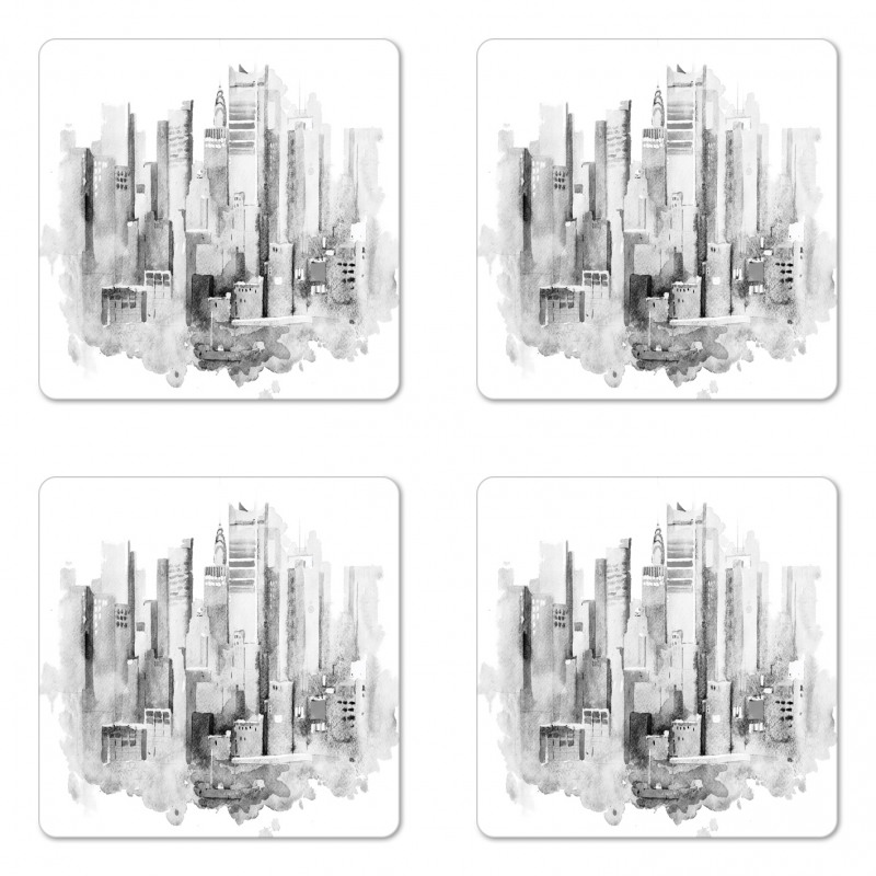 Watercolor Composition Coaster Set Of Four