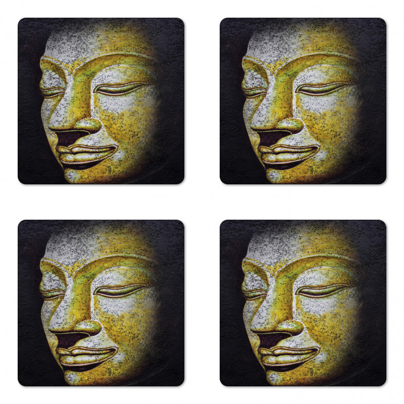 Old Ancient Gothic Statue Coaster Set Of Four