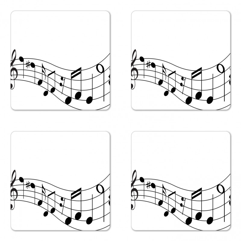 Graphic Design of Sounds Coaster Set Of Four