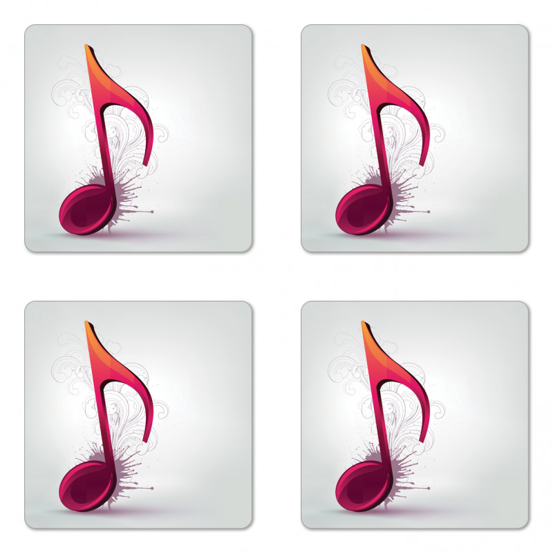 Single Note Flourishes Coaster Set Of Four