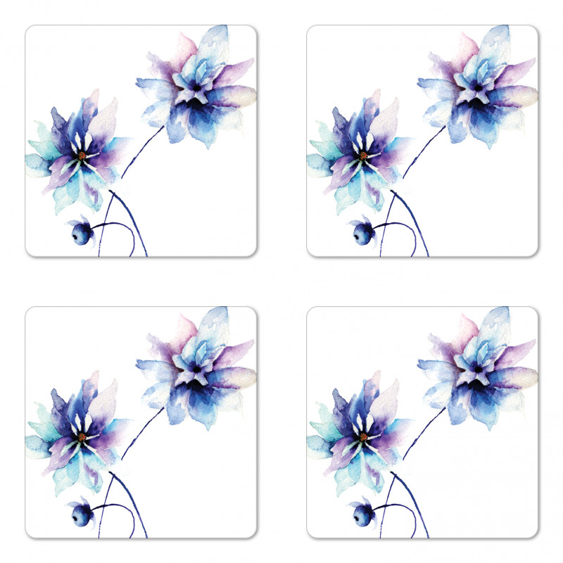 Retro Flowers Coaster Set Of Four
